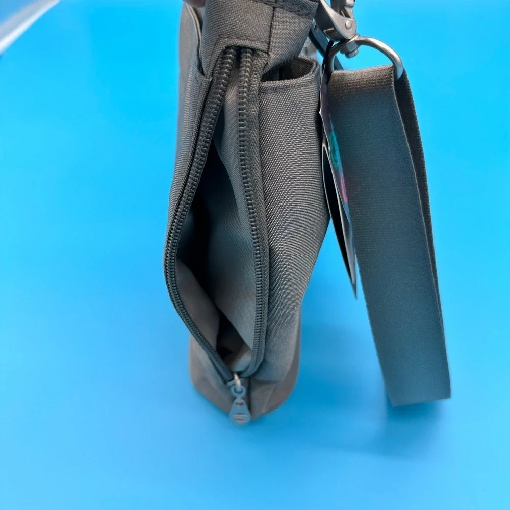 Baggallini Sorrento RFID Hobo Bag Gray‎ Nylon Adjustable Strap Zip Closure